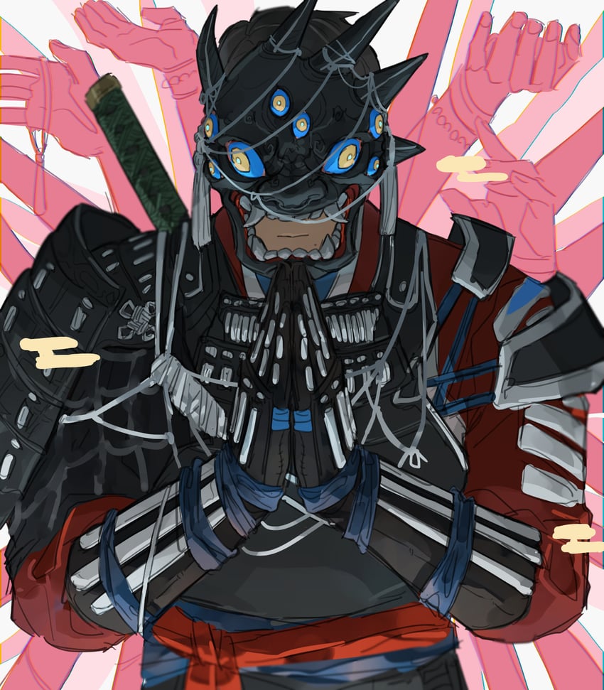 kamen rider demons (kamen rider and 1 more) drawn by bbbb_fex