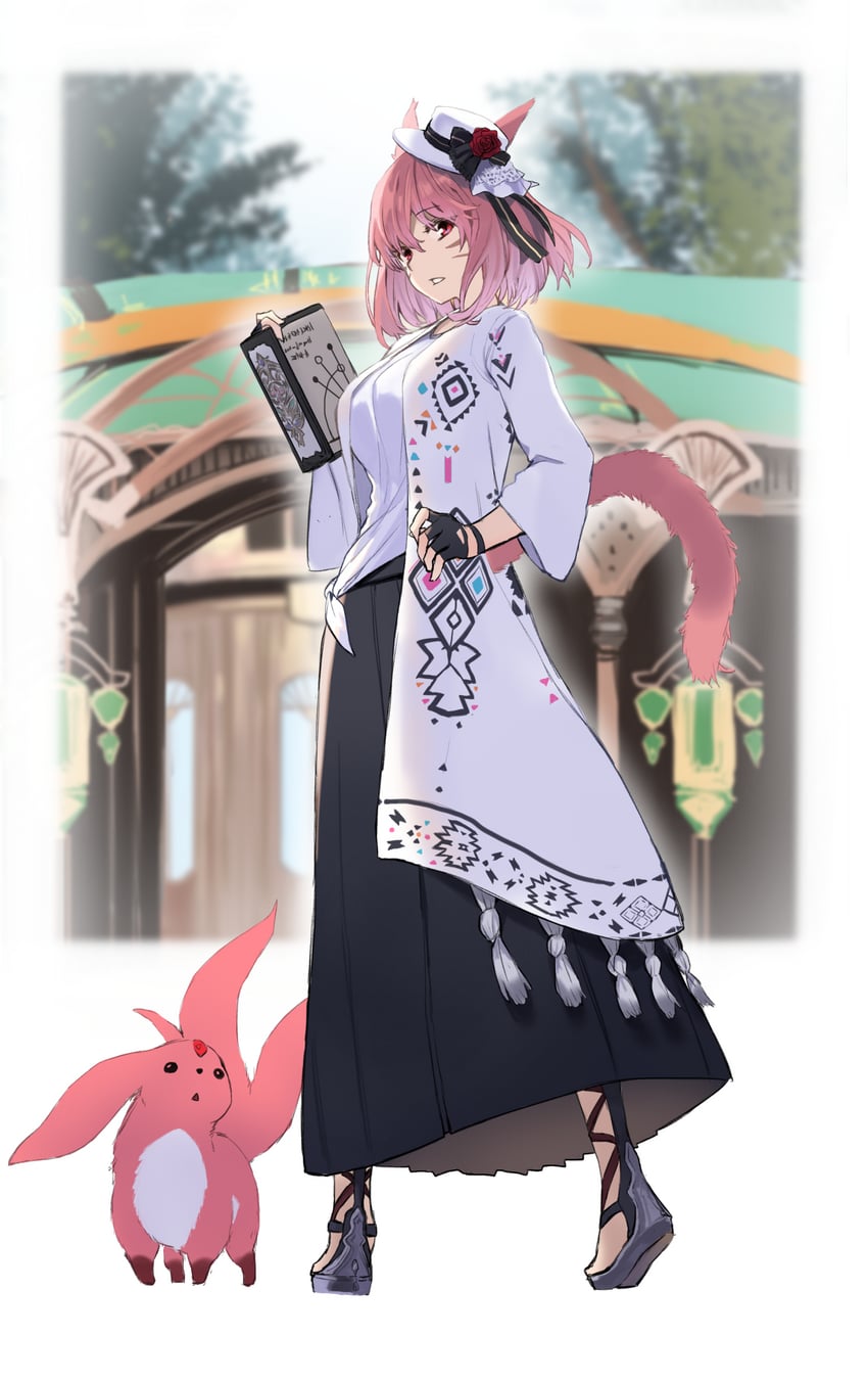 warrior of light and carbuncle (original and 2 more) drawn by ganesagi
