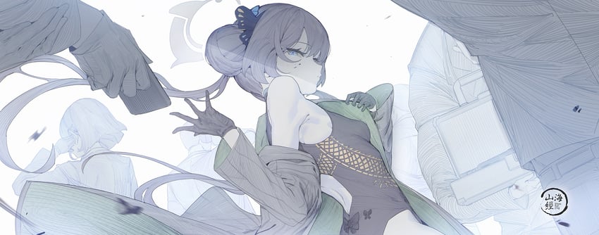 kisaki and genryumon member (blue archive) drawn by jaeb_(kkrt0302)