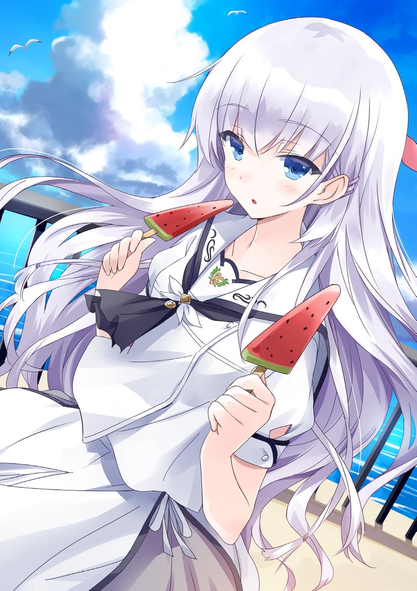naruse shiroha (summer pockets) drawn by usatsuka_eiji