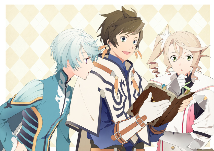 sorey, mikleo, and alisha diphda (tales of and 1 more) drawn by yano_(mocpan)
