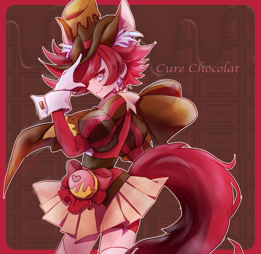 kenjou akira and cure chocolat (precure and 1 more) drawn by reijiro
