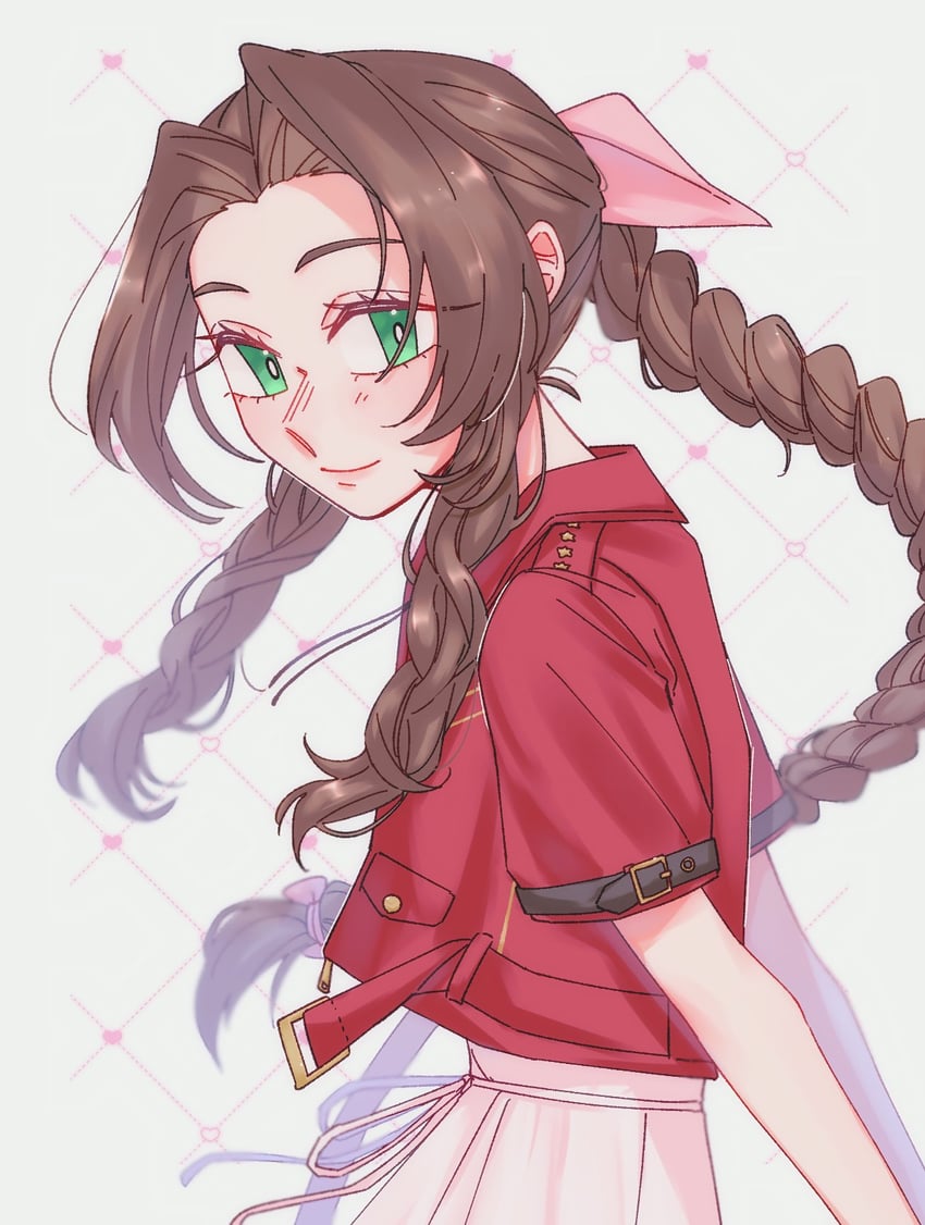 aerith gainsborough (final fantasy and 3 more) drawn by asa_00f