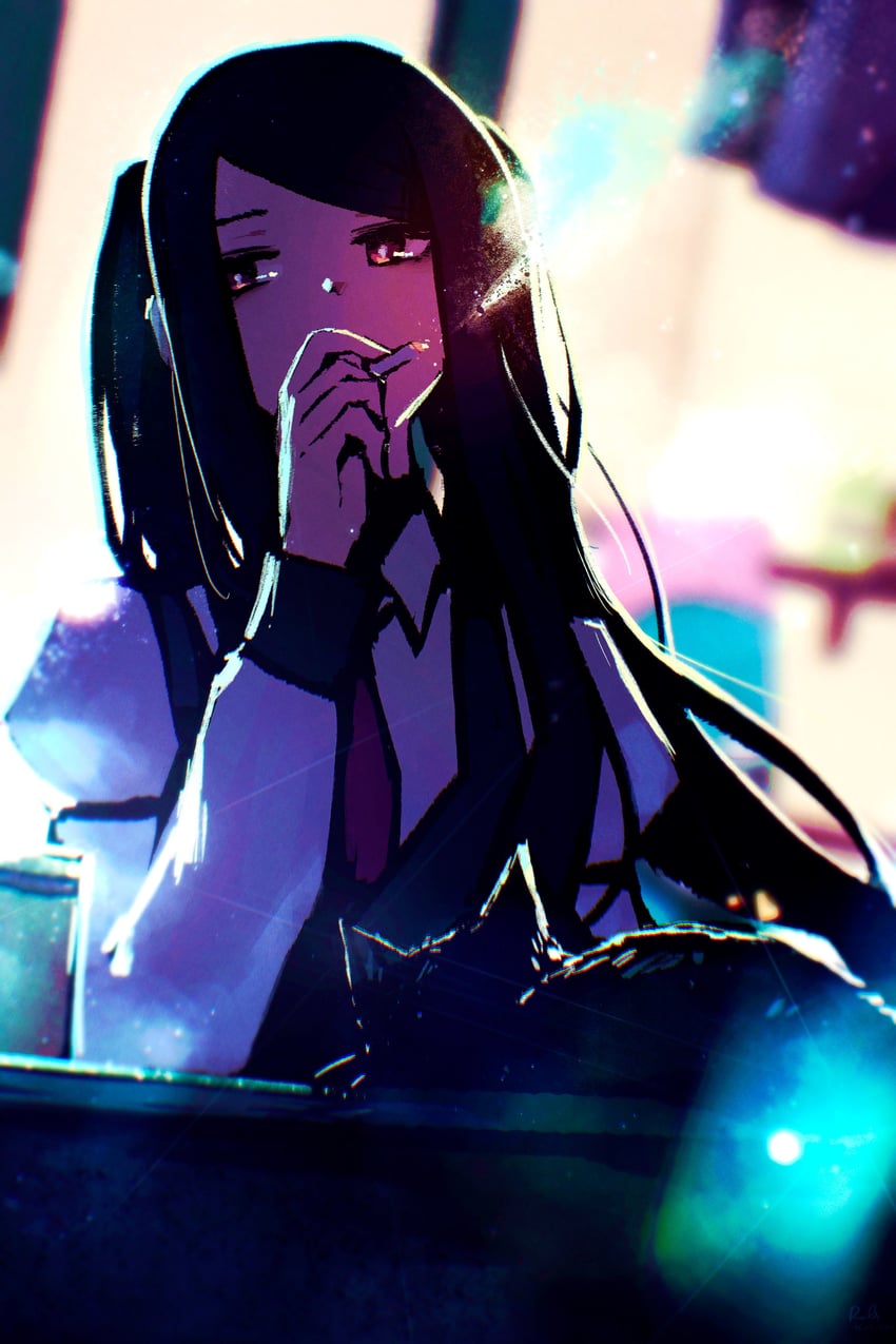 jill stingray and fore (va-11 hall-a) drawn by rnna