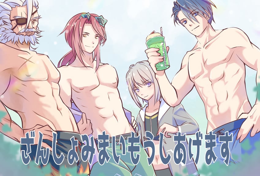 van arkride, aaron wei, quatre salision, and bergard zeman (eiyuu densetsu and 2 more) drawn by momoiro_sango