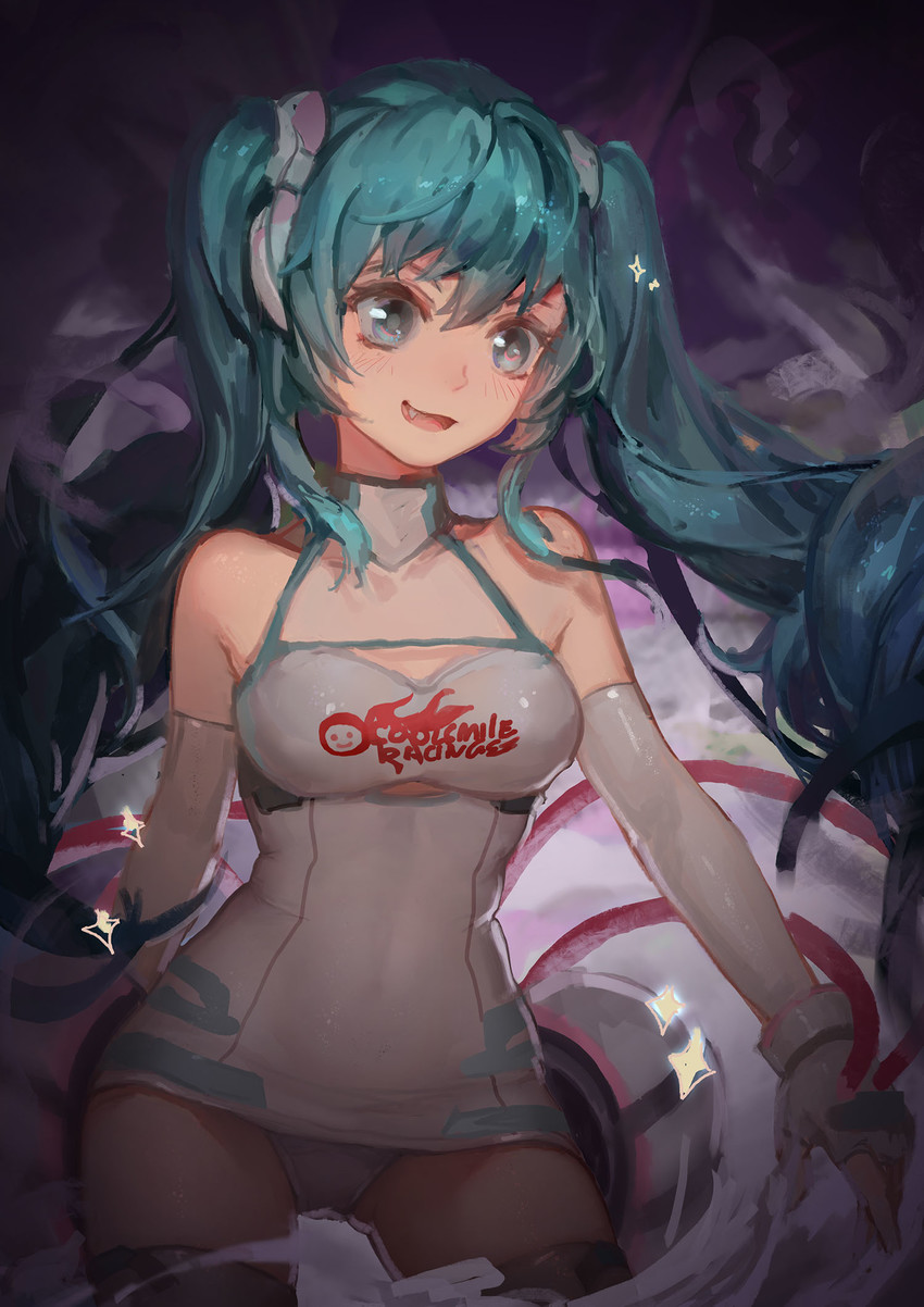 hatsune miku and racing miku (vocaloid and 1 more) drawn by sizhai