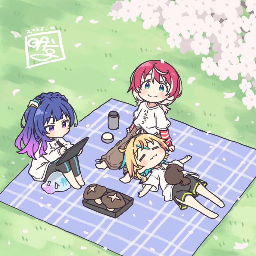 tomori manaka, letora, and kamizuru cosmo (idolmaster and 1 more) drawn by akane_yuki
