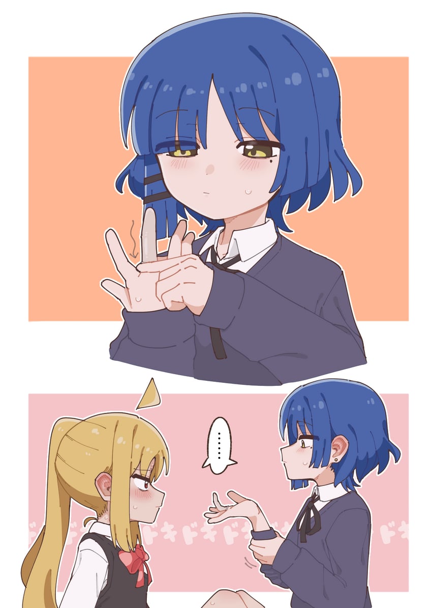 ijichi nijika and yamada ryo (bocchi the rock!) drawn by chikyuu_marusugi