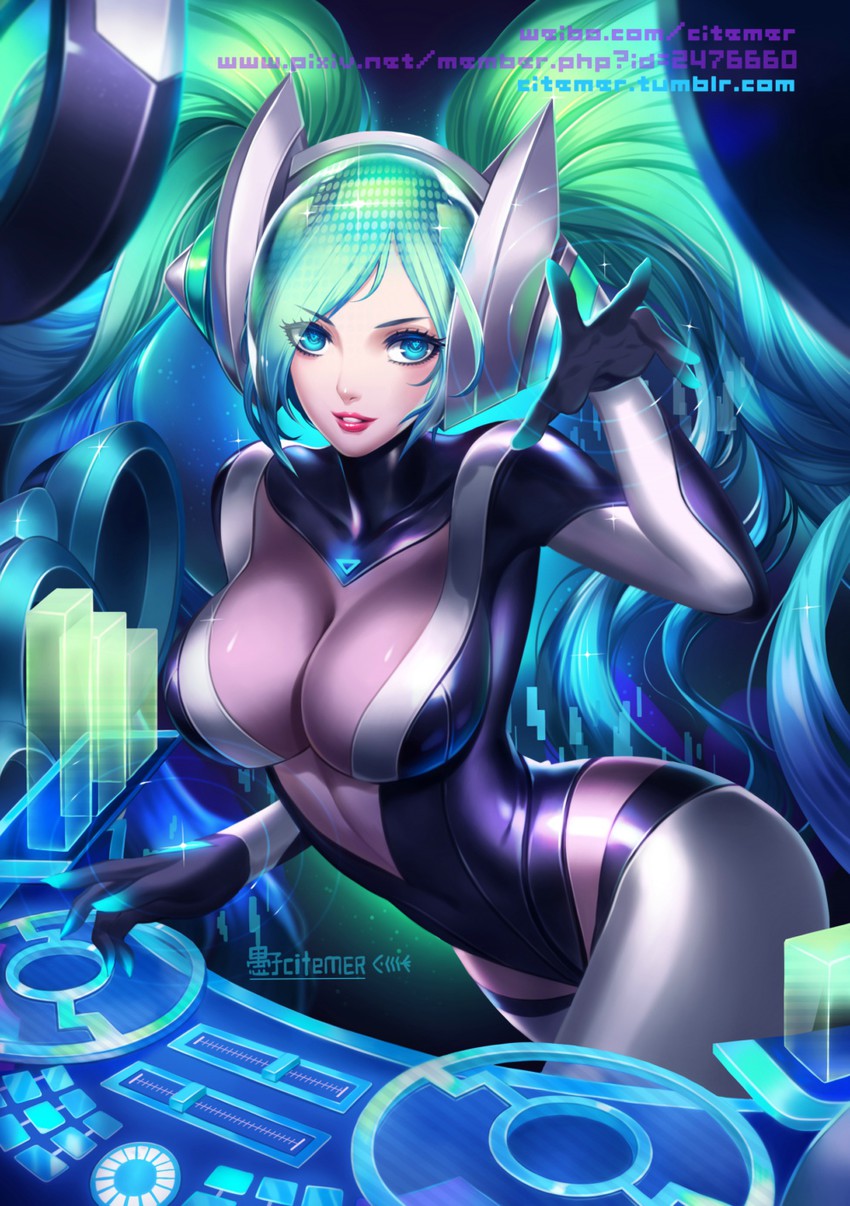 sona and dj sona (league of legends) drawn by citemer