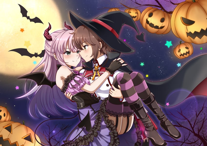 etou kanami and tsubakuro yume (toji no miko) drawn by yumina_(artist)