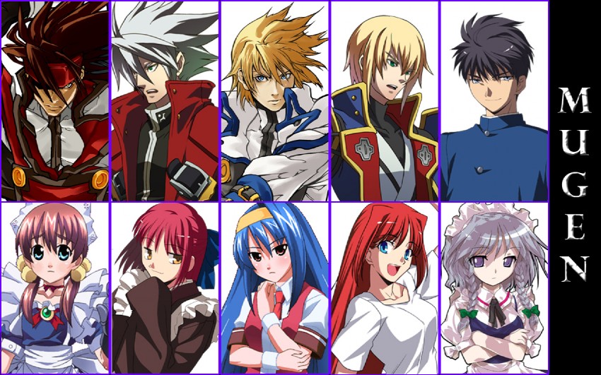 izayoi sakuya, aozaki aoko, ragna the bloodedge, kohaku, sol badguy, and 6 more (touhou and 6 more) drawn by eien_no_kurayami