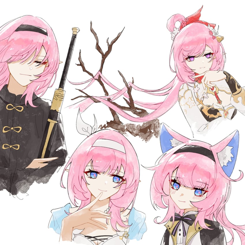 elysia (honkai and 1 more) drawn by rio_(user_kzxp8757)