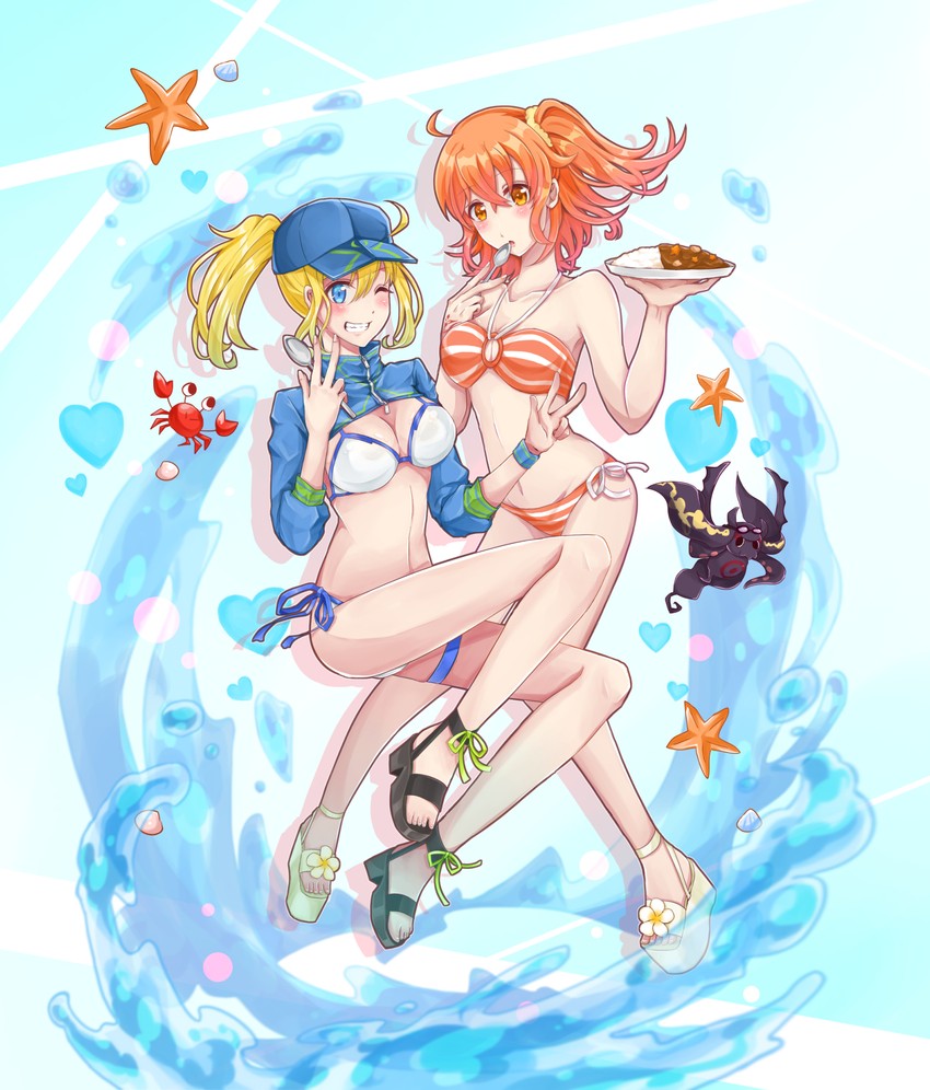 artoria pendragon, fujimaru ritsuka, mysterious heroine xx, and tokitarou (fate and 1 more) drawn by 59mina