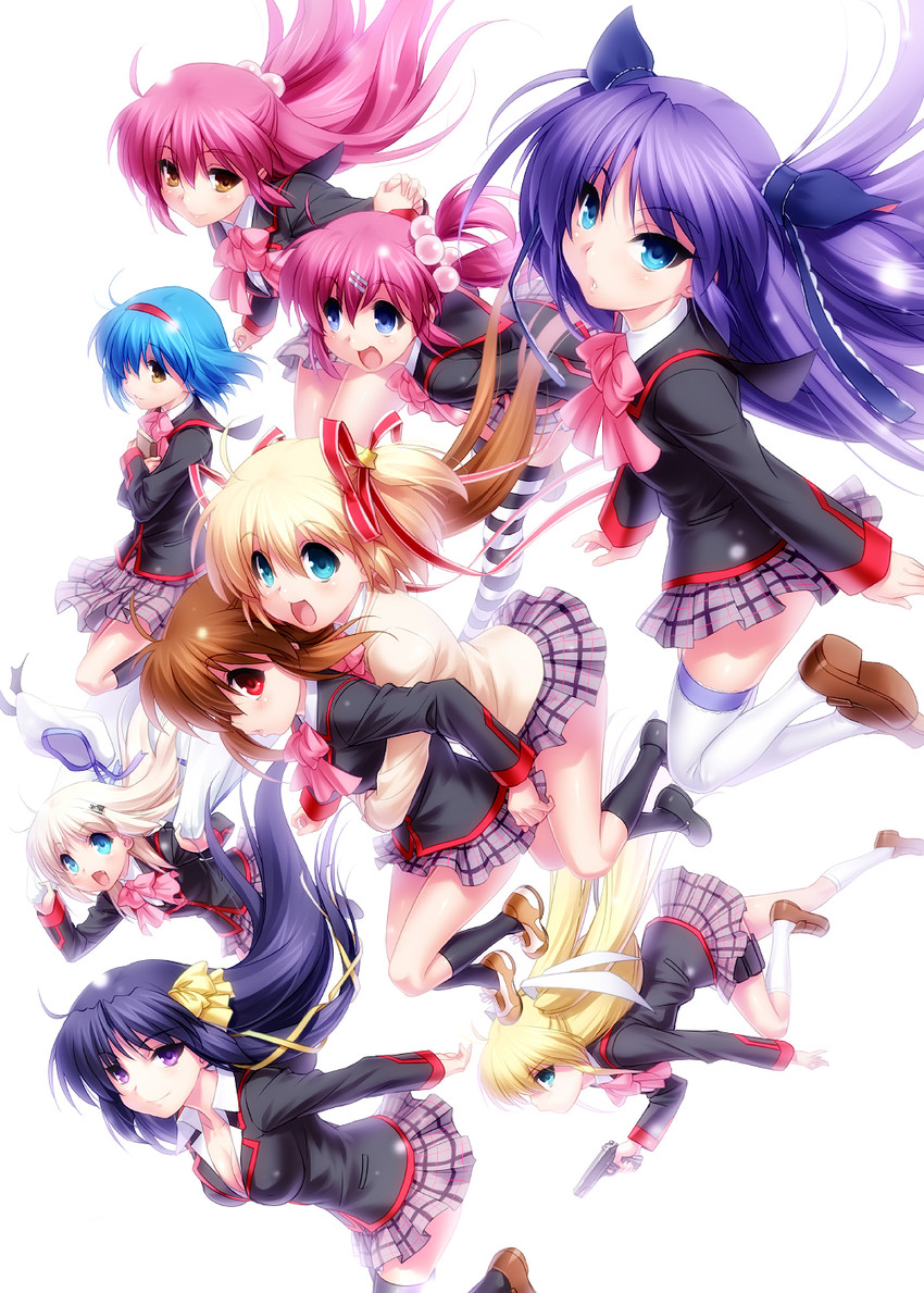 noumi kudryavka, natsume rin, kamikita komari, saigusa haruka, kurugaya yuiko, and 4 more (little busters!) drawn by zen_(kamuro)