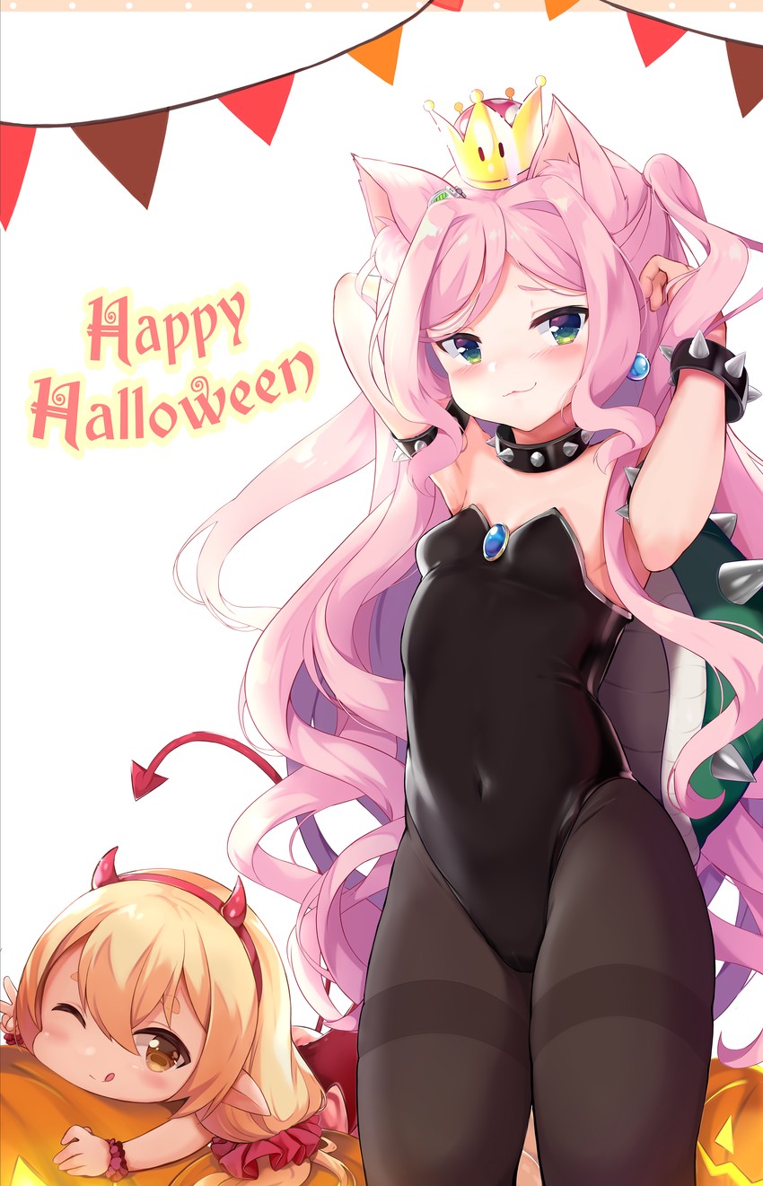 bowsette, syrene, and nya (original and 2 more) drawn by nyatrix