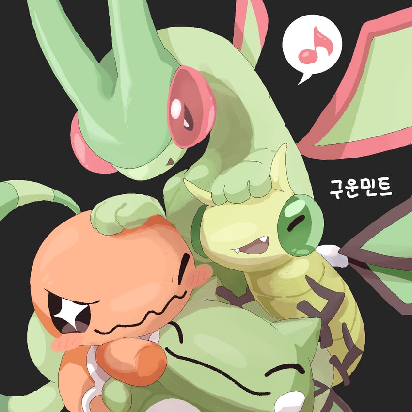 flygon, trapinch, and vibrava (pokemon) drawn by ttrtag
