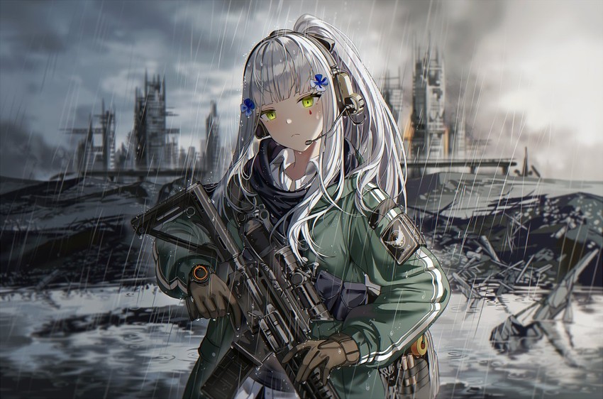 hk416 and agent 416 (girls' frontline and 1 more) drawn by silence_girl