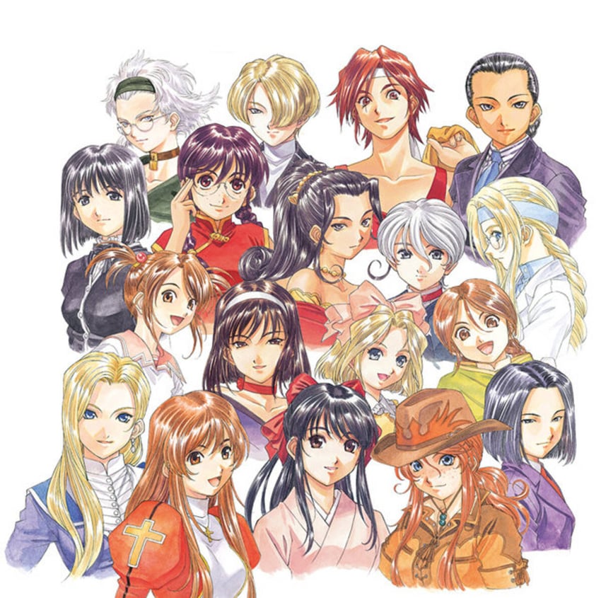 shinguuji sakura, kanzaki sumire, erica fontaine, iris chateaubriand, ri kouran, and 14 more (sakura taisen and 3 more) drawn by matsubara_hidenori