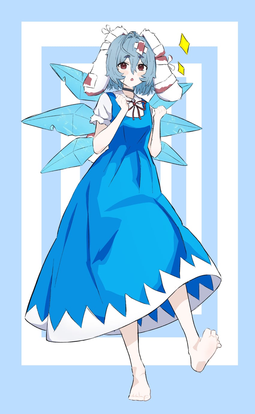 cirno and para (touhou and 1 more) drawn by noiriririri