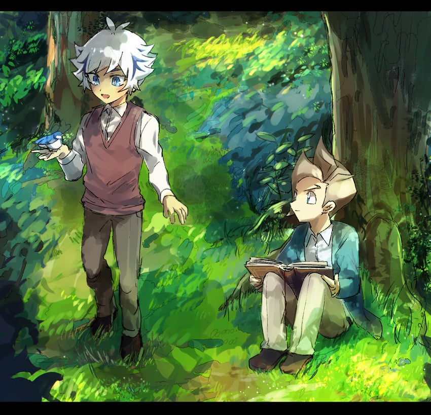 kogami ryoken and spectre (yu-gi-oh! and 1 more) drawn by yuu_(areruya)