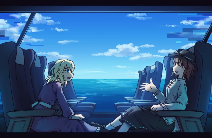 usami renko and maribel hearn (touhou and 1 more) drawn by mochi10bi