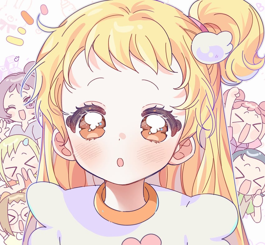 harukaze doremi, segawa onpu, fujiwara hazuki, senoo aiko, makihatayama hana, and 1 more (ojamajo doremi) drawn by yalmyu