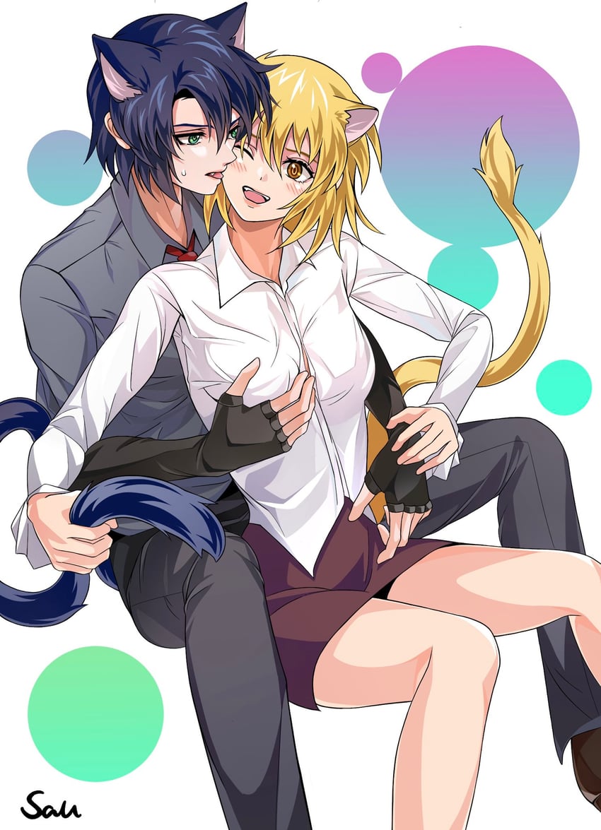 cagalli yula athha and athrun zala (gundam and 1 more) drawn by sausauusus