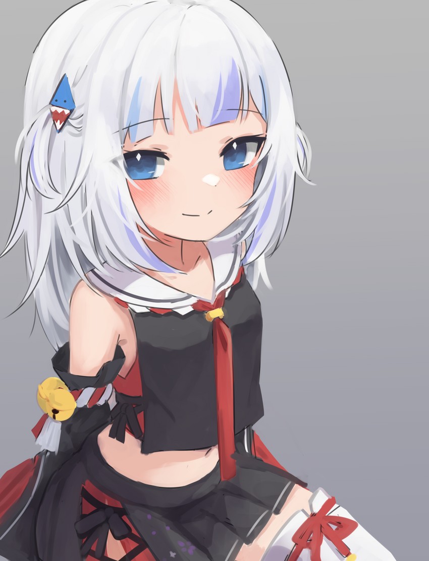 gawr gura and ookami mio (hololive and 1 more) drawn by klaius
