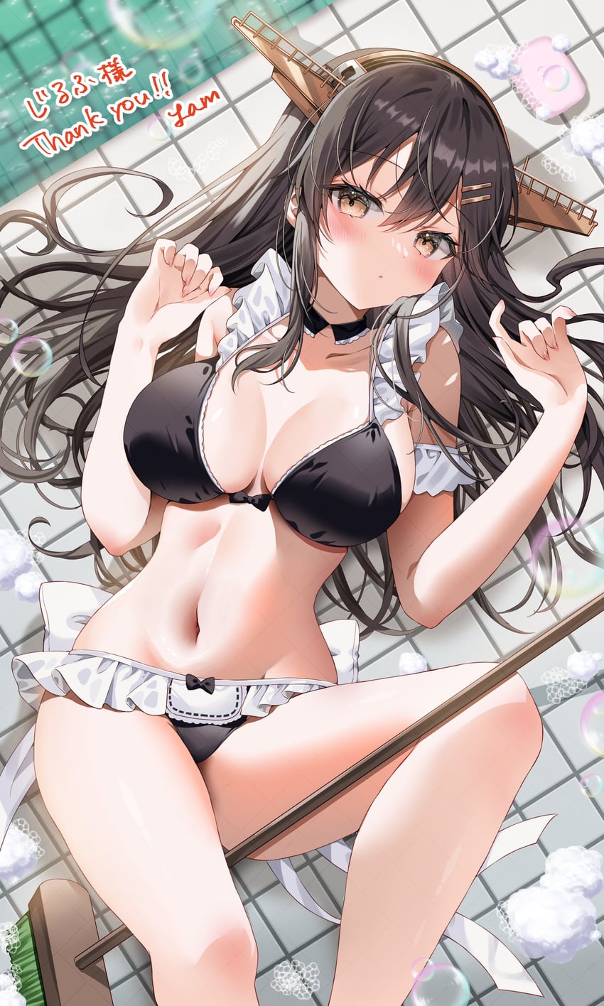 haruna and haruna kai ni (kantai collection) drawn by yam_(yamap_mako)