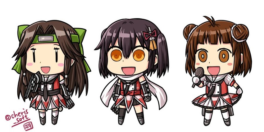 sendai, naka, jintsuu, sendai kai ni, jintsuu kai ni, and 1 more (kantai collection) drawn by haura_akitoshi