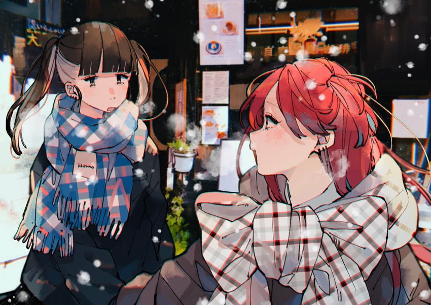 ogino ichiko and kuran arisa (inkya gyaru demo ikigaritai!) drawn by kashiwagi_tsukiko