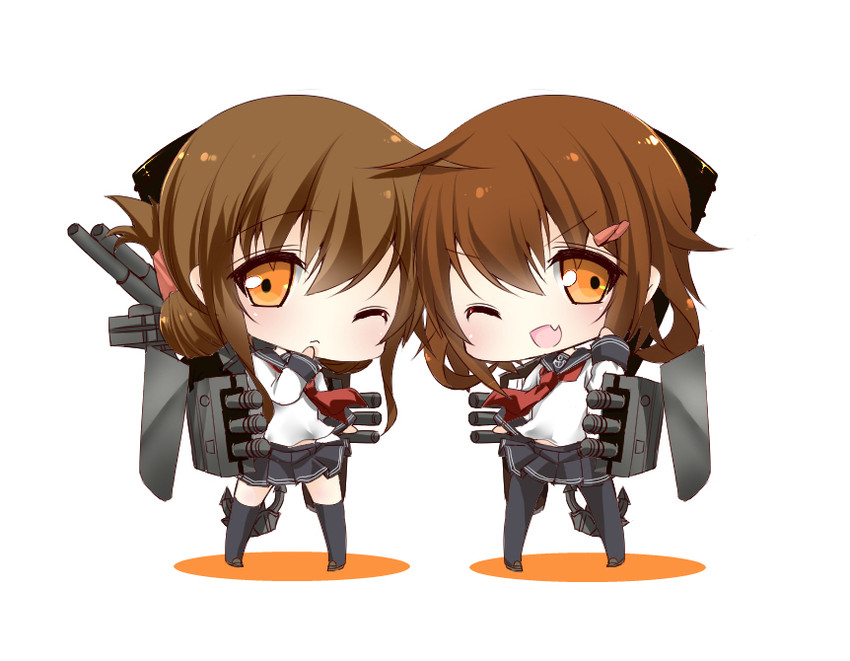 inazuma and ikazuchi (kantai collection) drawn by yuncha