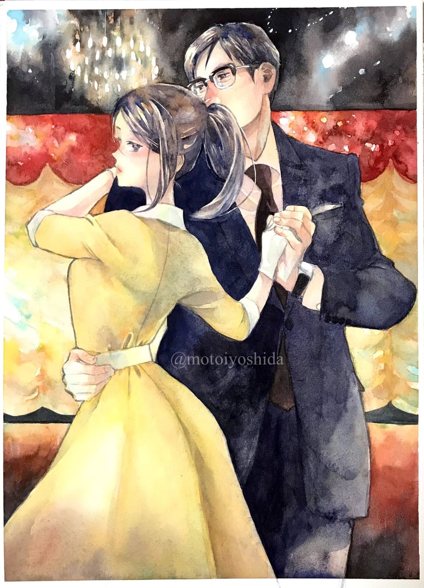 mizukawa yukino and narumi rokurou (kannou sensei) drawn by yoshida_motoi