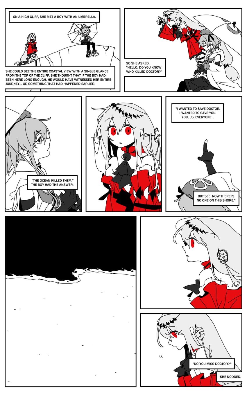 skadi, skadi the corrupting heart, and mizuki (arknights) drawn by xity