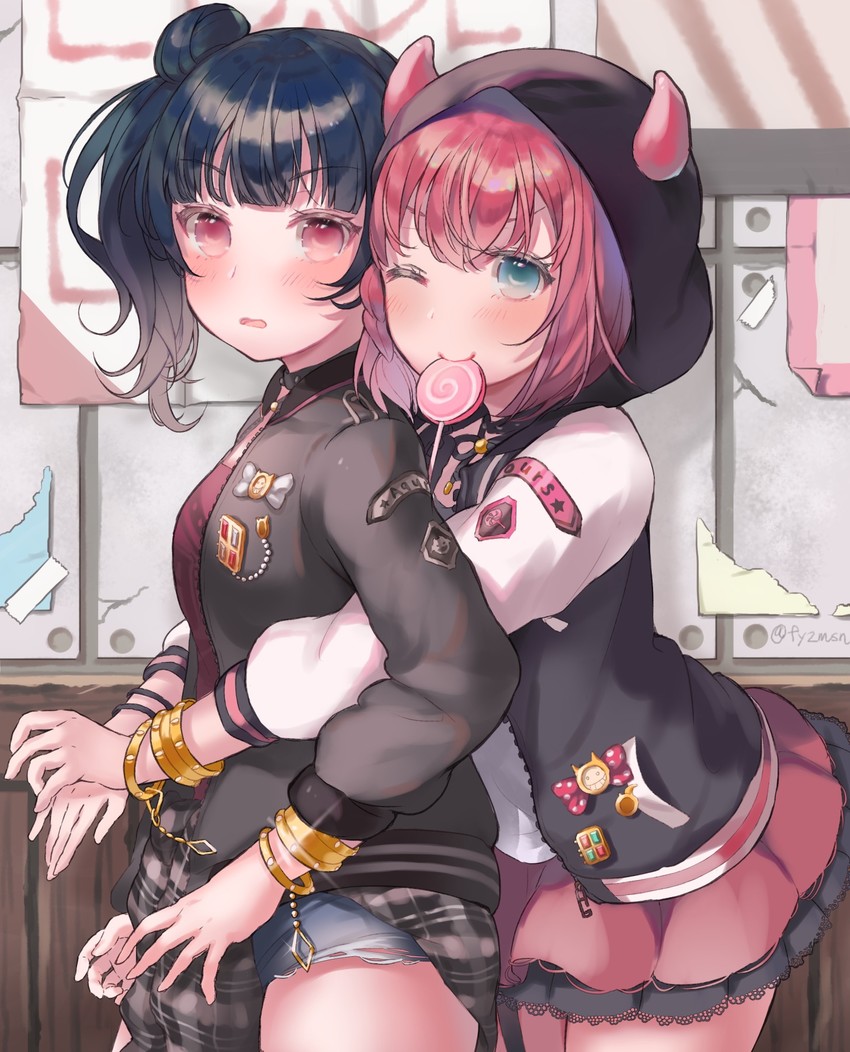 tsushima yoshiko and kurosawa ruby (love live! and 2 more) drawn by fuyuzima