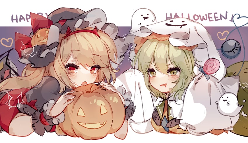 flandre scarlet and komeiji koishi (touhou) drawn by sorani_(kaeru0768)