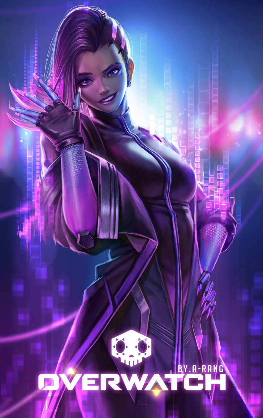 sombra (overwatch and 1 more) drawn by taekwon_kim