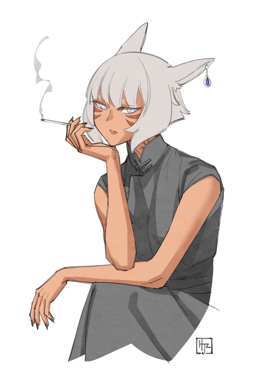 y'shtola rhul (final fantasy and 1 more) drawn by hjz_(artemi)