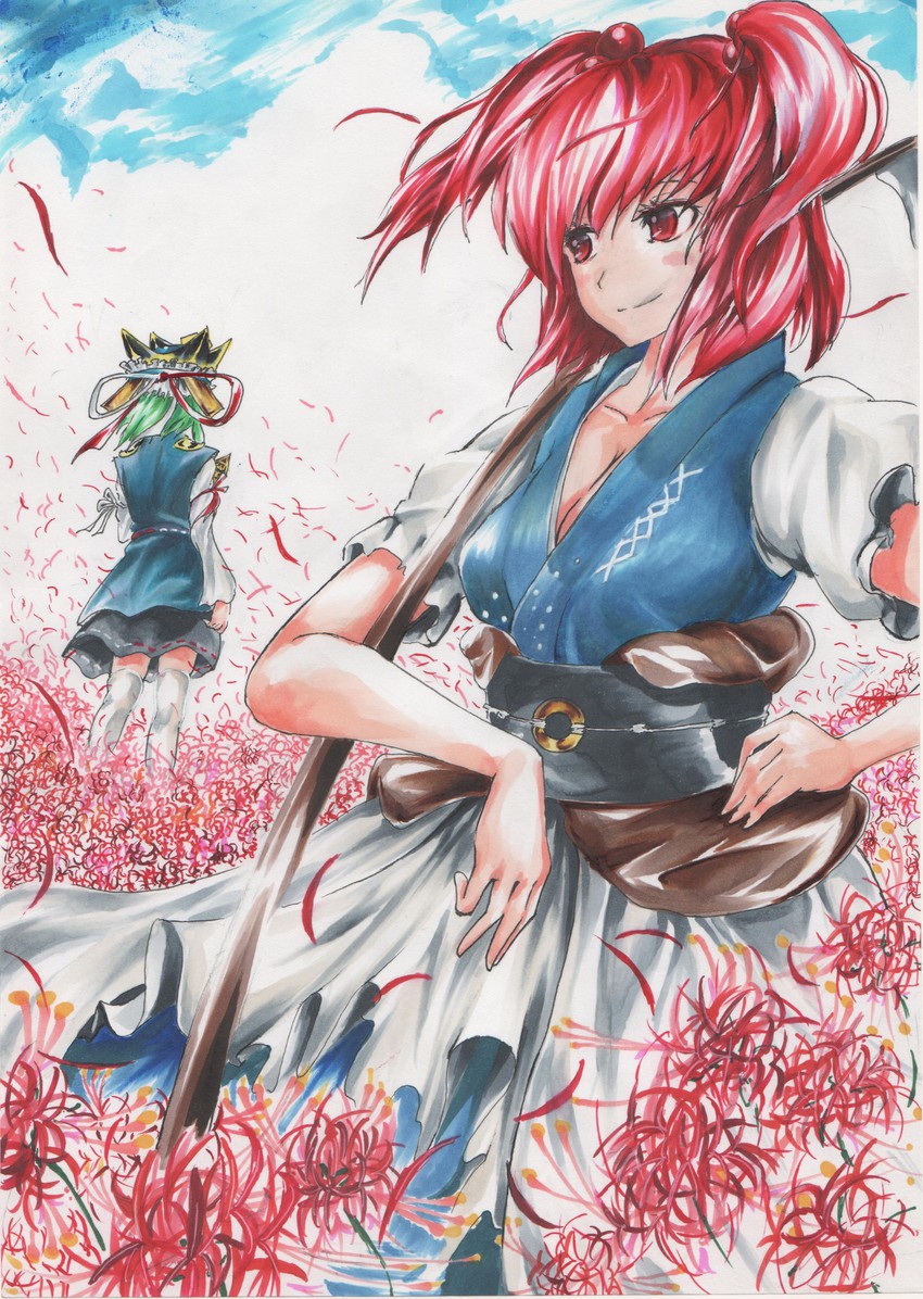 shiki eiki and onozuka komachi (touhou) drawn by mr.bukiyo