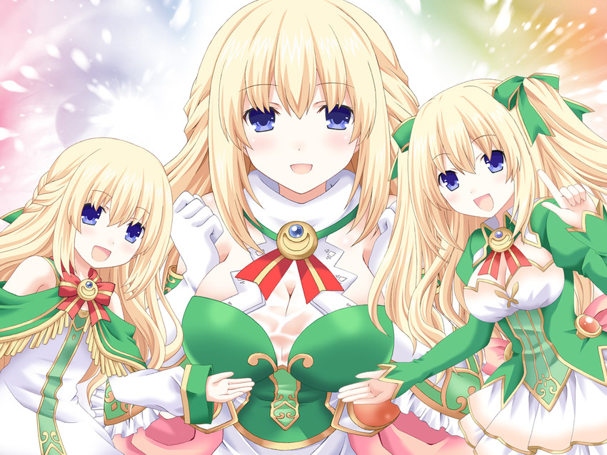 vert and vert's sister (neptune and 1 more) drawn by kagura_ittou