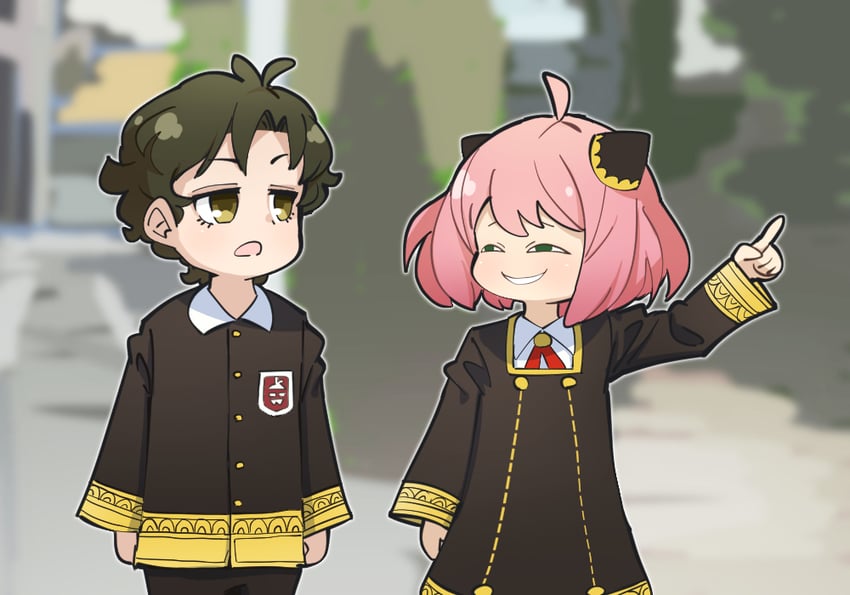 anya and damian desmond (spy x family and 1 more) drawn by gram_9