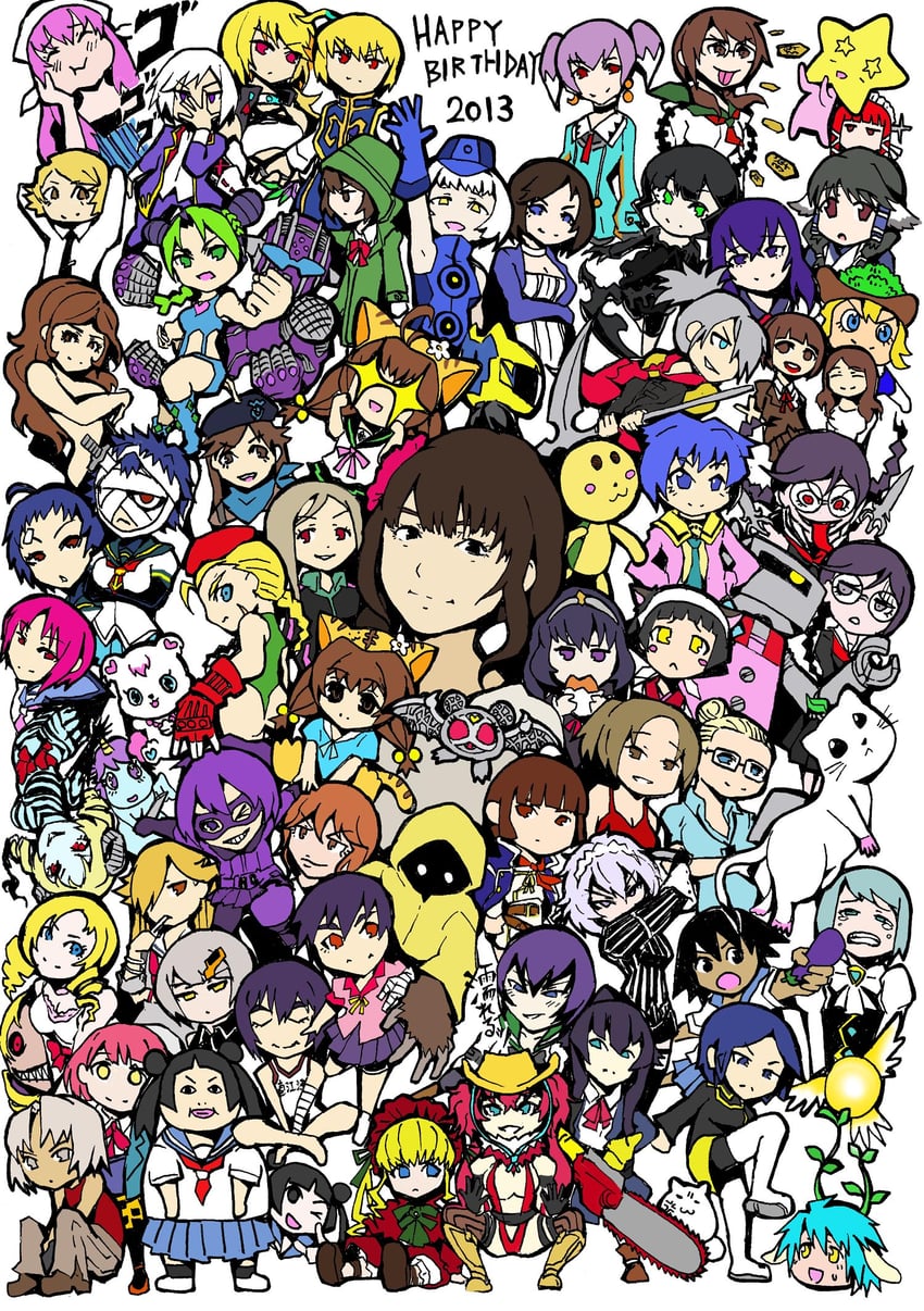 cammy white, kujo jolyne, kurapika, fukawa toko, kanbaru suruga, and 18 more (danganronpa and 22 more) drawn by samidare_satsuki