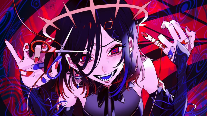 dahlia lulubell (indie virtual youtuber and 1 more) drawn by urkt_10