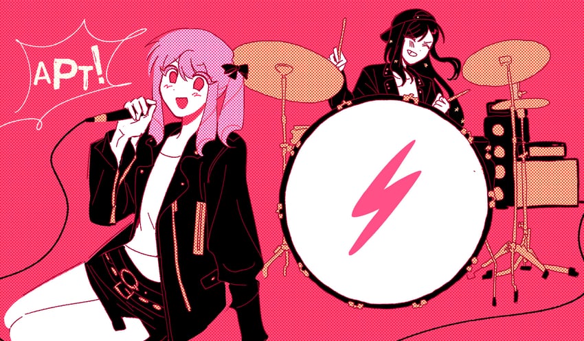 akiyama mizuki, shiraishi an, rose, and bruno mars (project sekai and 1 more) drawn by zombiotical