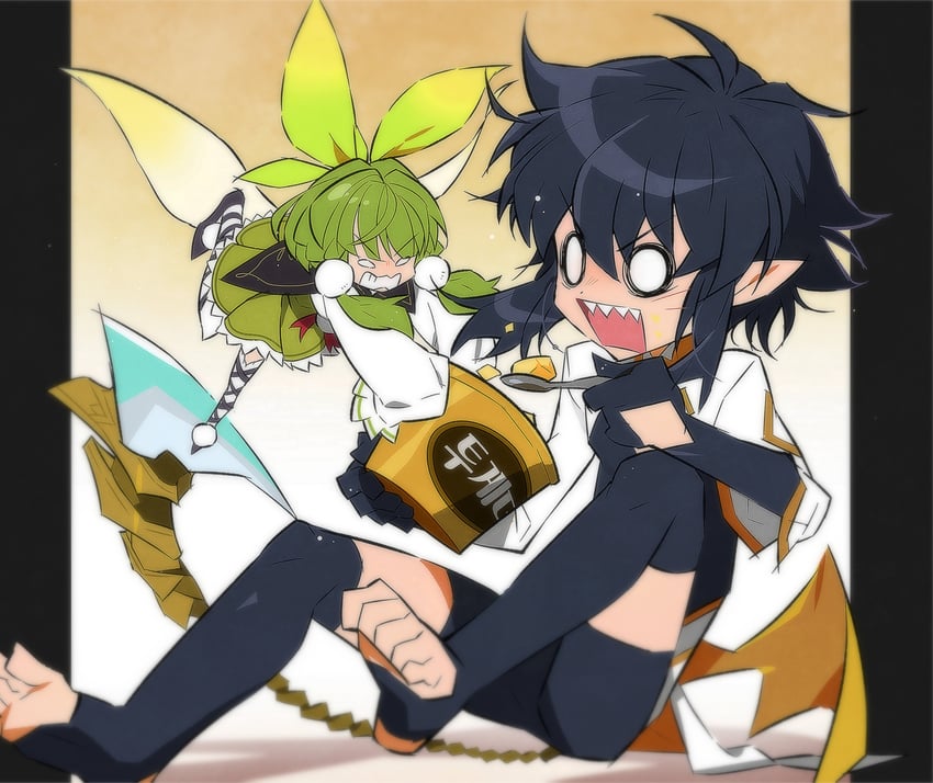 nine and cannae le fey (lord of heroes) drawn by cherryalpaka