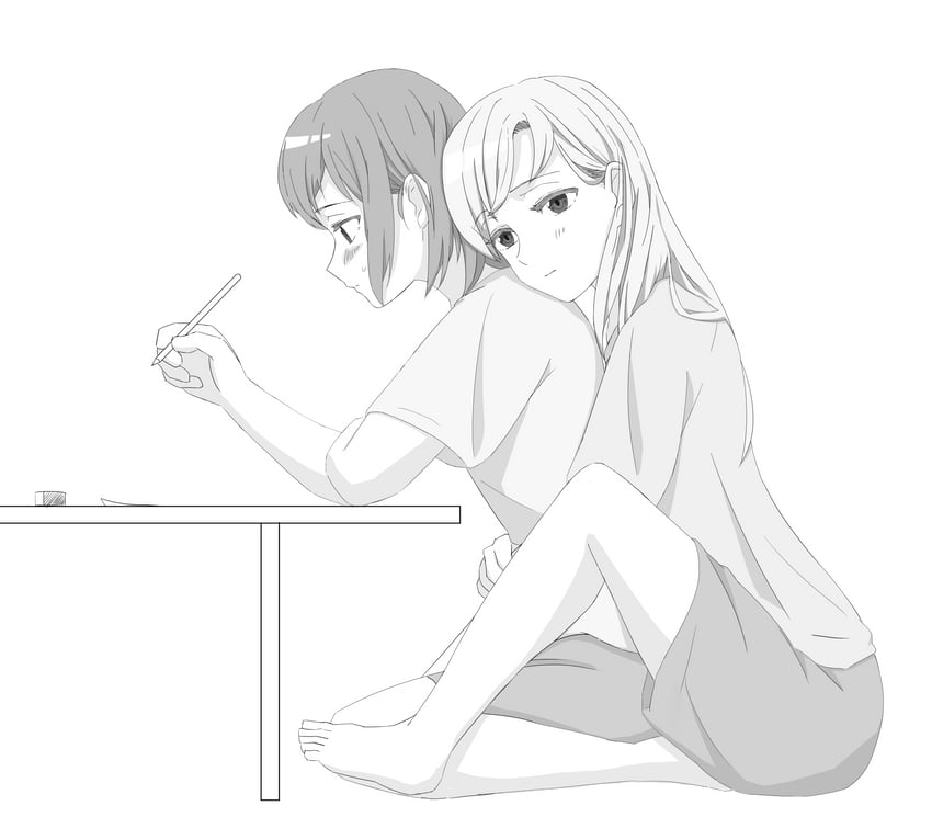 segawa shou and koumoto umi (ano koro no aoi hoshi) drawn by rs20210604