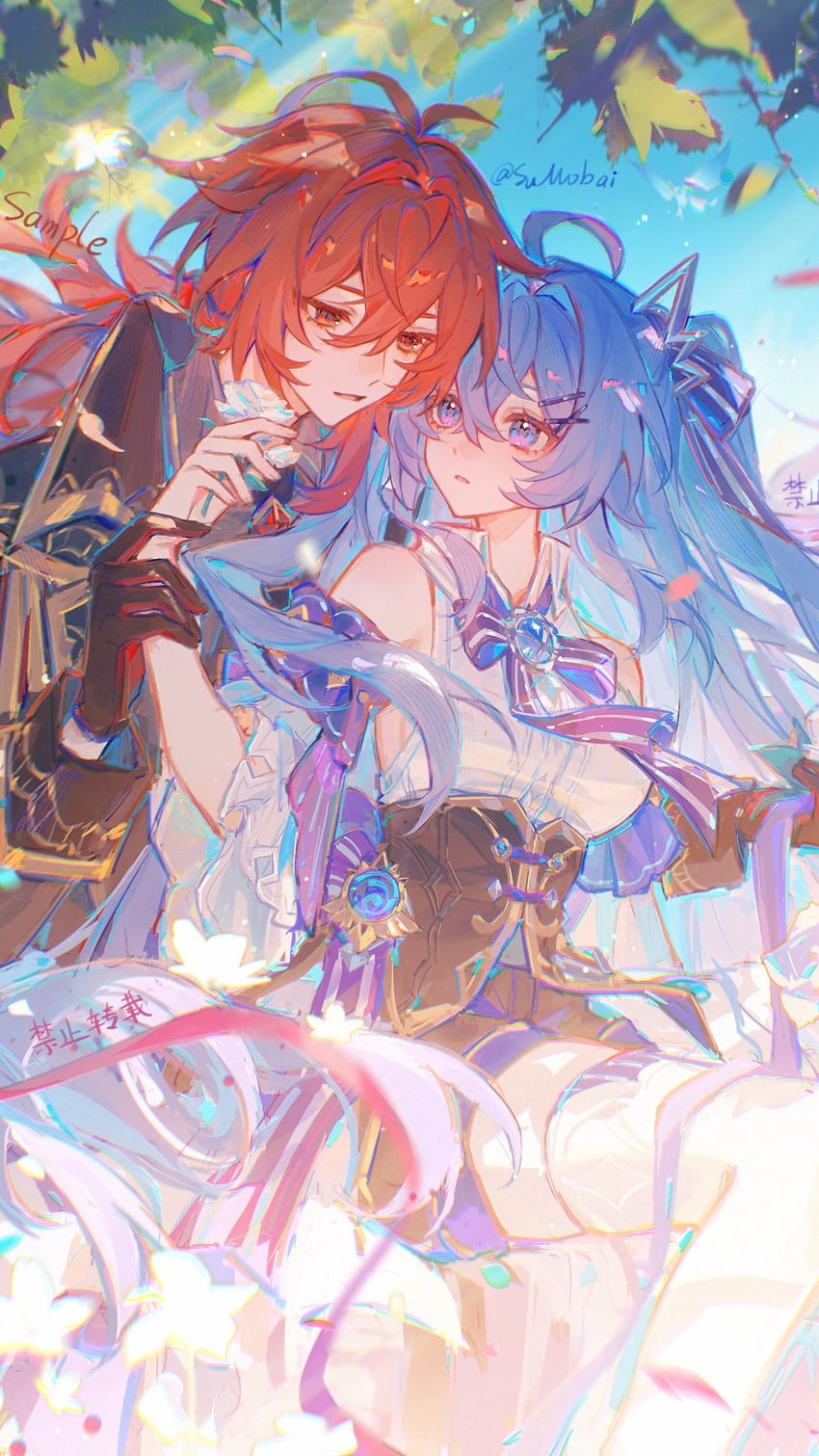 diluc (original and 1 more) drawn by laobaijintian_buhuahua