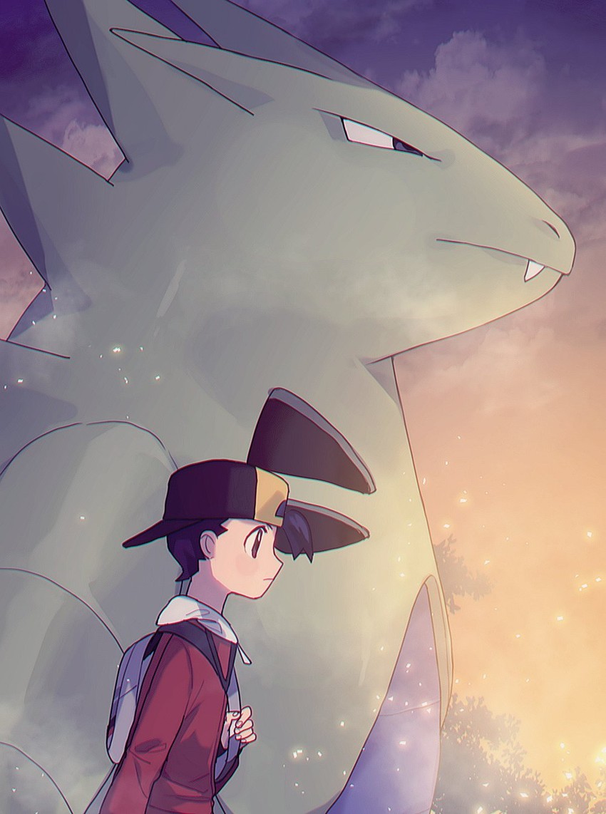 ethan and tyranitar (pokemon and 1 more) drawn by asari_(ikite_oshi)