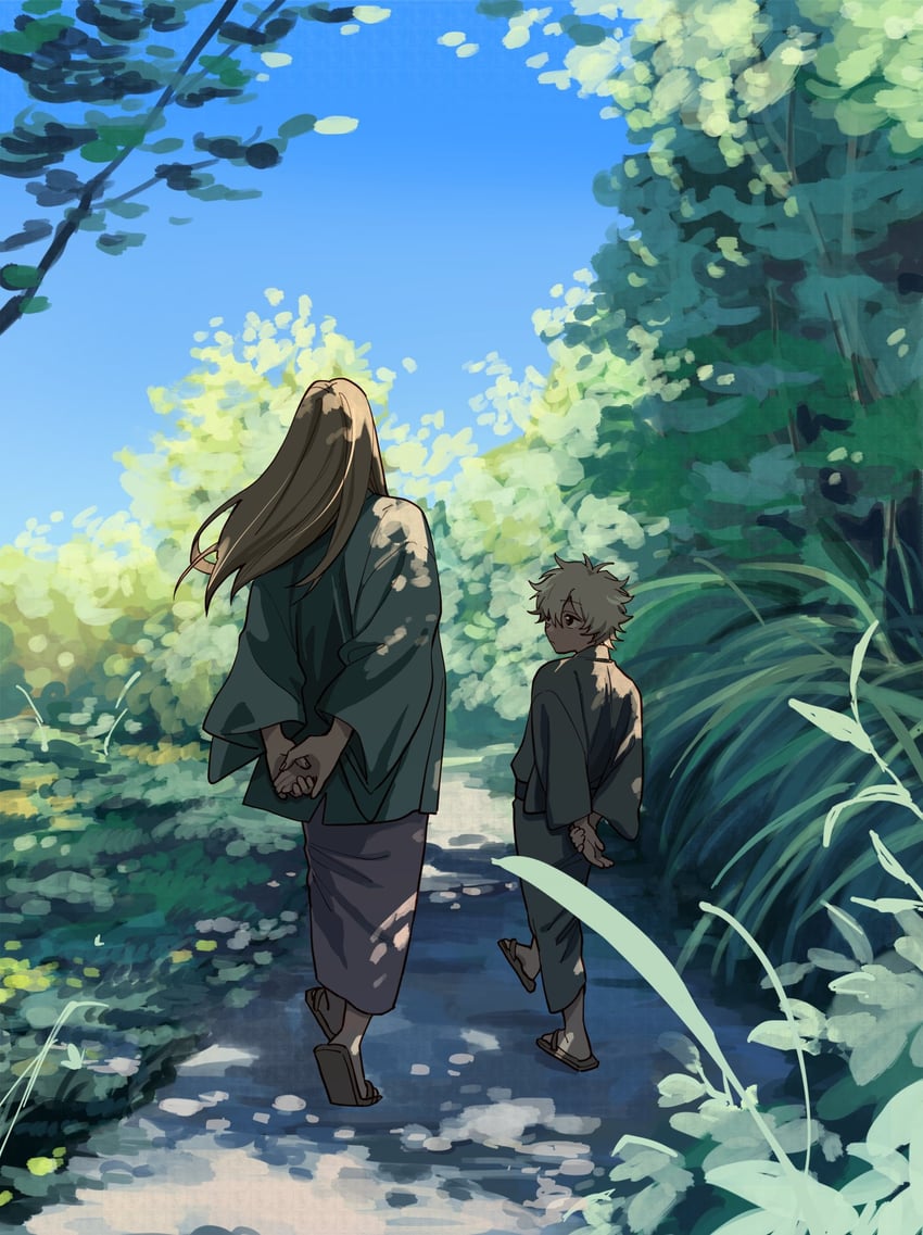 sakata gintoki and yoshida shouyou (gintama) drawn by nitoroamekon