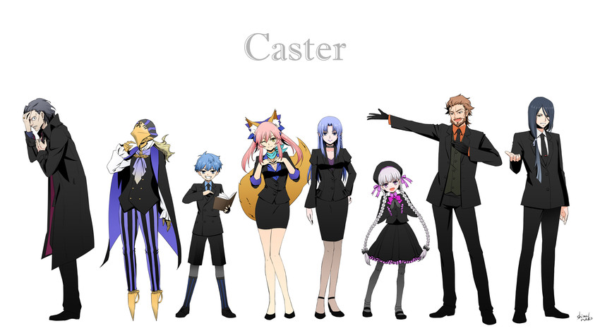 tamamo, tamamo no mae, medea, gilles de rais, nursery rhyme, and 4 more (fate and 7 more) drawn by shimaneko